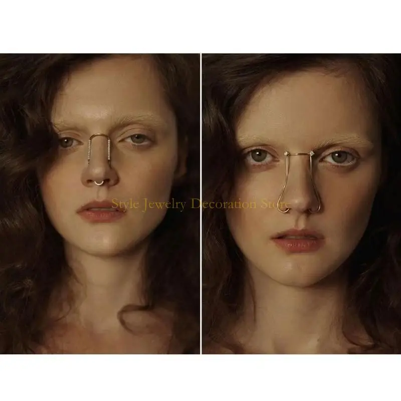 D46E Nose Bridge Corrector Alternative Nose Enhancer Delicate Nose Rings Nose Hoop Septum Rings Accessory