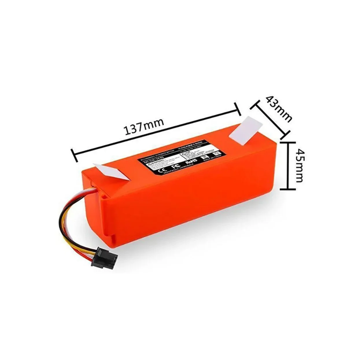 Long lasting 14.4V 5200mAh-12800mAh Li-ion battery Vacuum cleaner accessories for Xiaomi Robot Cleaner Roborock S50 S51 T4 T6