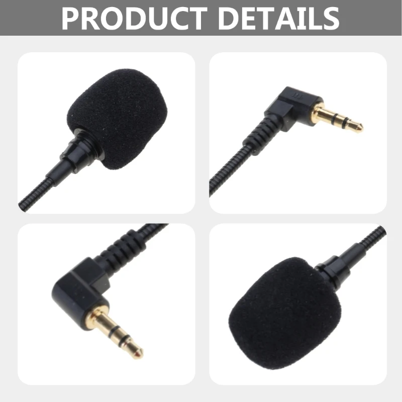 Y5LC Mini 3.5mm Flexible Capacitance Microphones Microphones for Mobile Phone PC Laptop Notebook