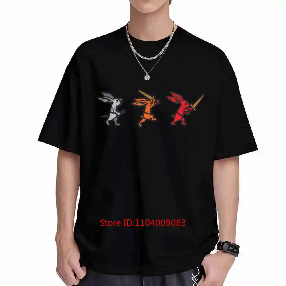 Kingdom Come Deliverance II Video Game Rabbit Trio Short Sleeve Tee 100% Cotton T-Shirt