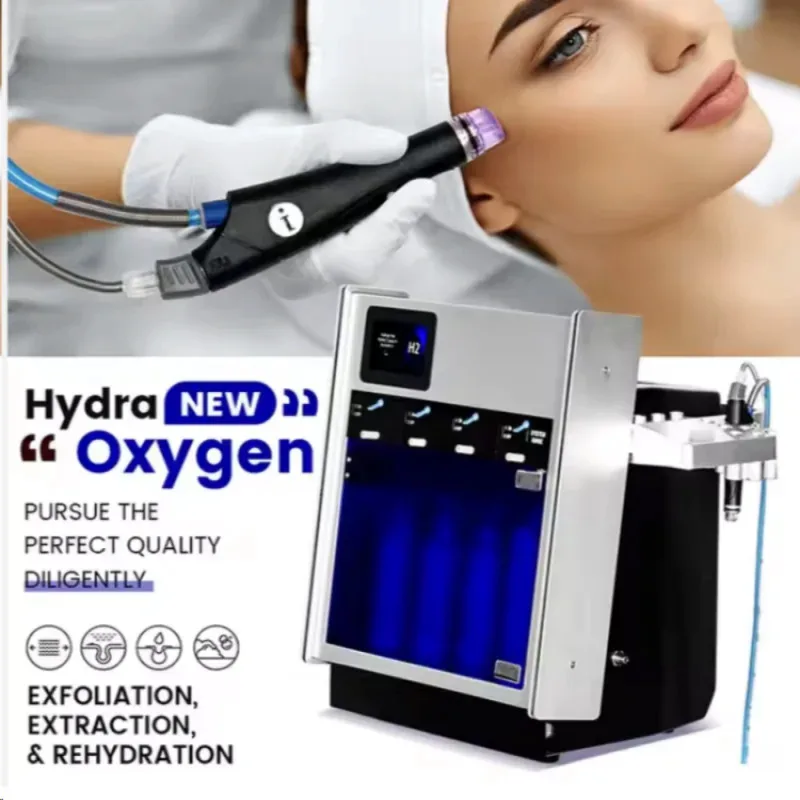 Microdermabrasion Skin Rejuvenation Oxygen Treatment with H2O2 Small Bubbles for Deep Cleansing of Blackheads And Acne