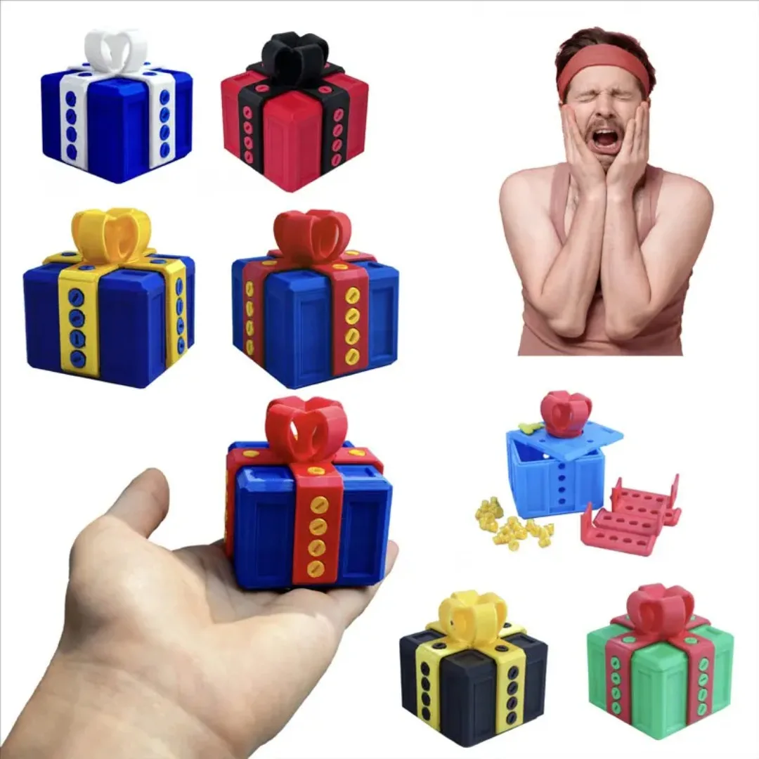 Impressão 3d novidade explosão irritante caixas de presente, caixas de presentes de natal brinquedos criativos, para crianças adultos, brinquedos fidget, brinquedo engraçado