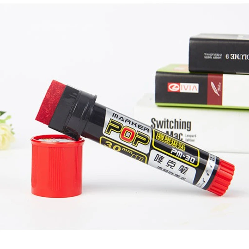 POP Marker Pen Can Add Ink 30mm Linear Width Oily Quick-drying Not Fading Easily for Advertising Poster Art Design Graffiti
