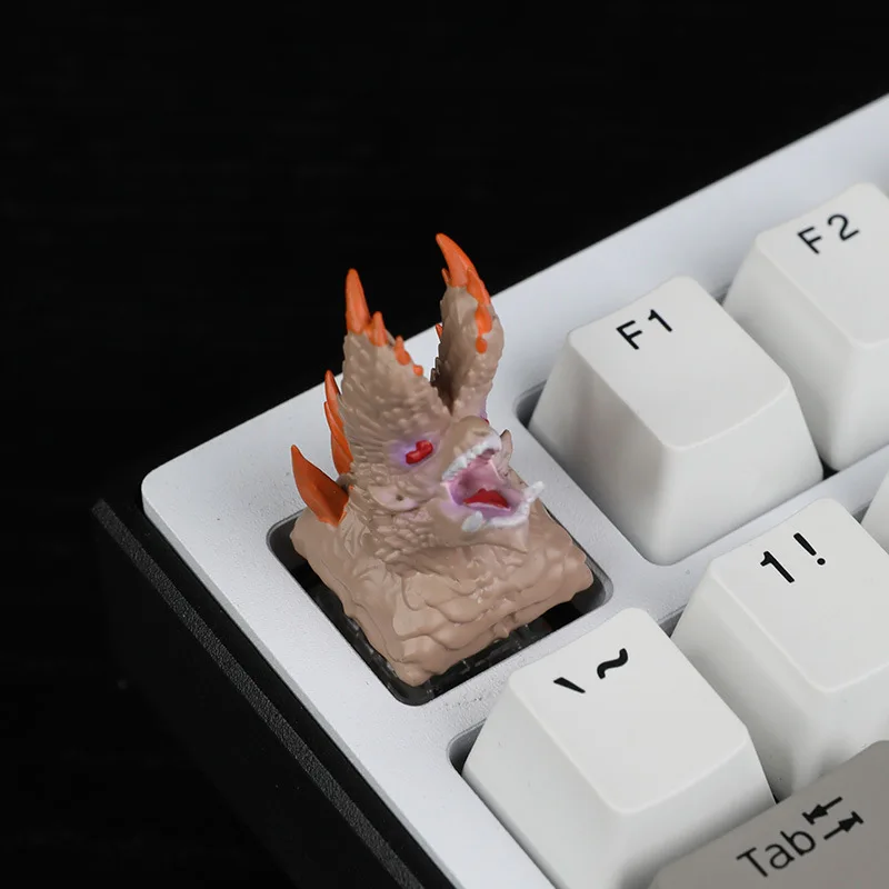 Personalized Mechanical Keyboard Keycaps Cross Hole Resin Keycaps Universal Hand-Painted Steel Dragon Game Peripheral Keycaps
