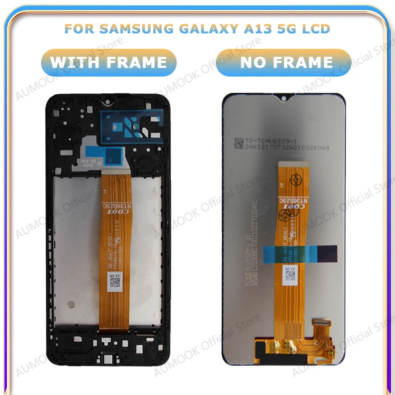 Pantalla LCD para Samsung Galaxy A13 4G A137 A13 5G Touch Screen Digitizer Assembly A135F A136U A137F LCD Screen con marco 5