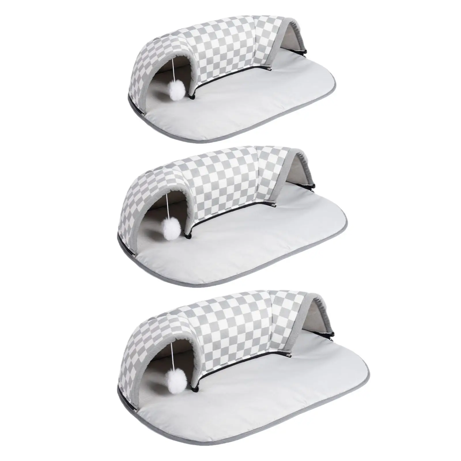 

Winter Warm Cat Tunnel Bed with Removable Washable Mat Interactive Top Pet Tunnel for Indoor Cats Pets Rabbit Hamster Bunny