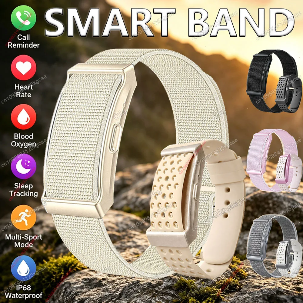 2026 Neue Smartwatch ohne Bildschirm für Herren, Outdoor-Sport, Fitness, Anruferinnerung, Herzfrequenzüberwachung, wasserdichtes Armband für Android und iOS F107
