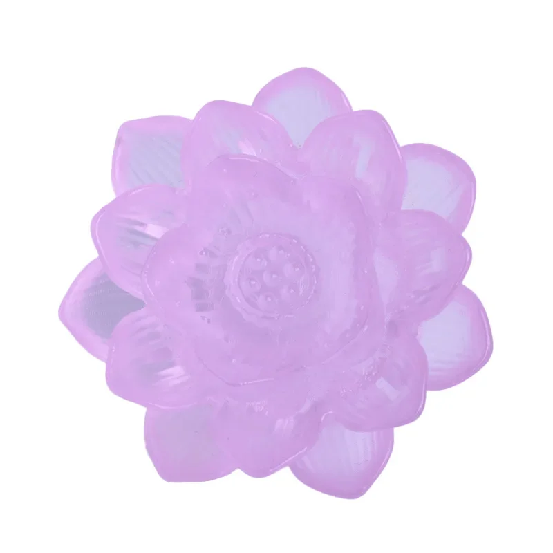 Lost wax method Ancient glazed pink lotus line incense insert three-dimensional petal color