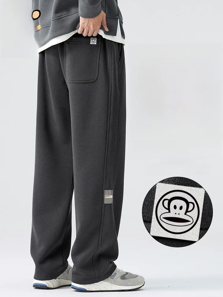 

PaulFrank Men's Casual Loose Straight Leg Pants Spring 2026 Spring Retro Heavyweight Comfortable Sweatpants Big Mouth Monkey