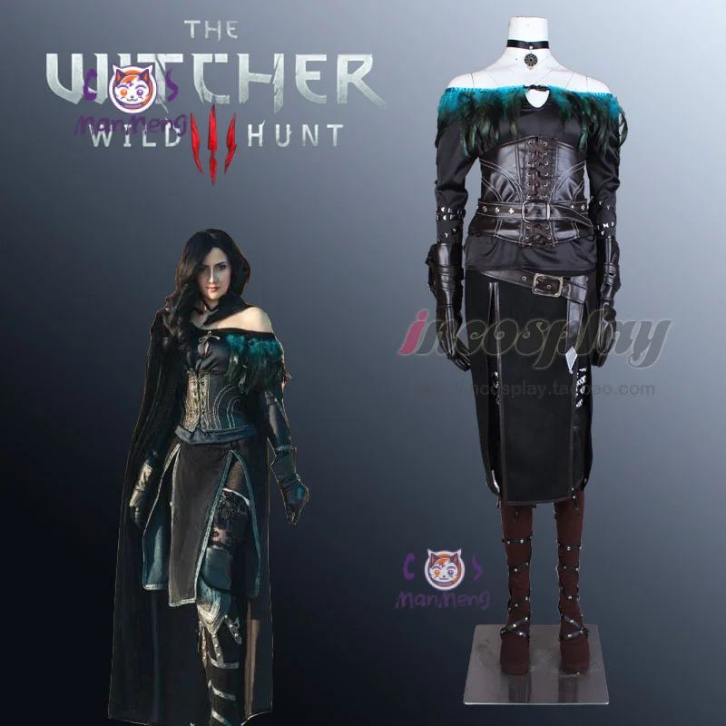 The Witcher 3：Wild Hunt Yennefer of Vengerberg Cosplay proto Costume High quality leather party Halloween Woman uniform Full set