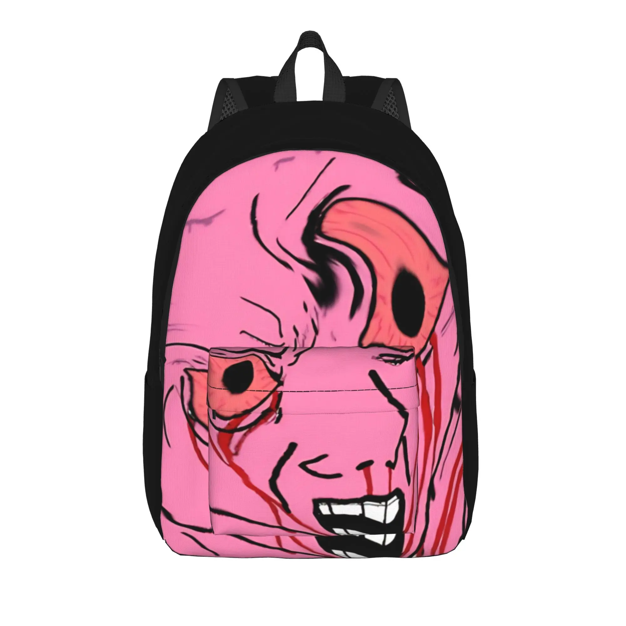 

Wojak Knapsack Back to school season Simple rage drawing Harajuku Design Backpack