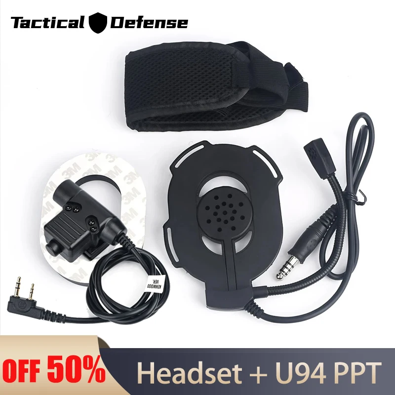 Tactical Headset Adjustable Harness Outdoor Shooting Communication Headphone U94 PTT Bowman Acces UV-5R Radio Accessory