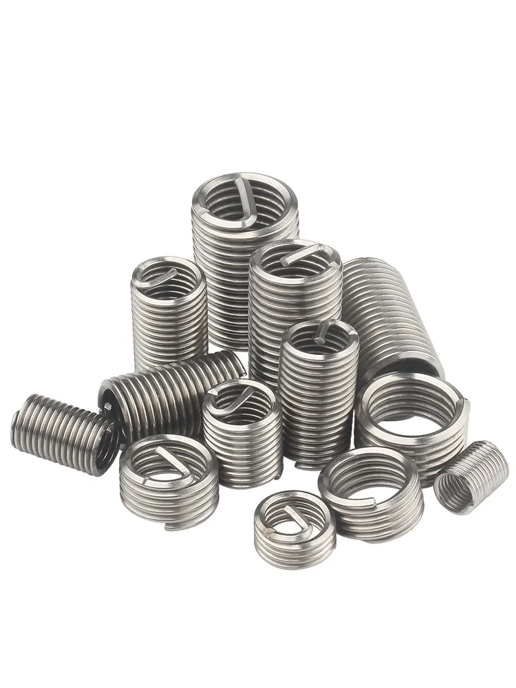UNC UNF 304 Stainless Steel Thread Repair Insert Coiled Wire Helical Sleeve 4#6#8#10# Screw Thread Protective Repair Sleeve