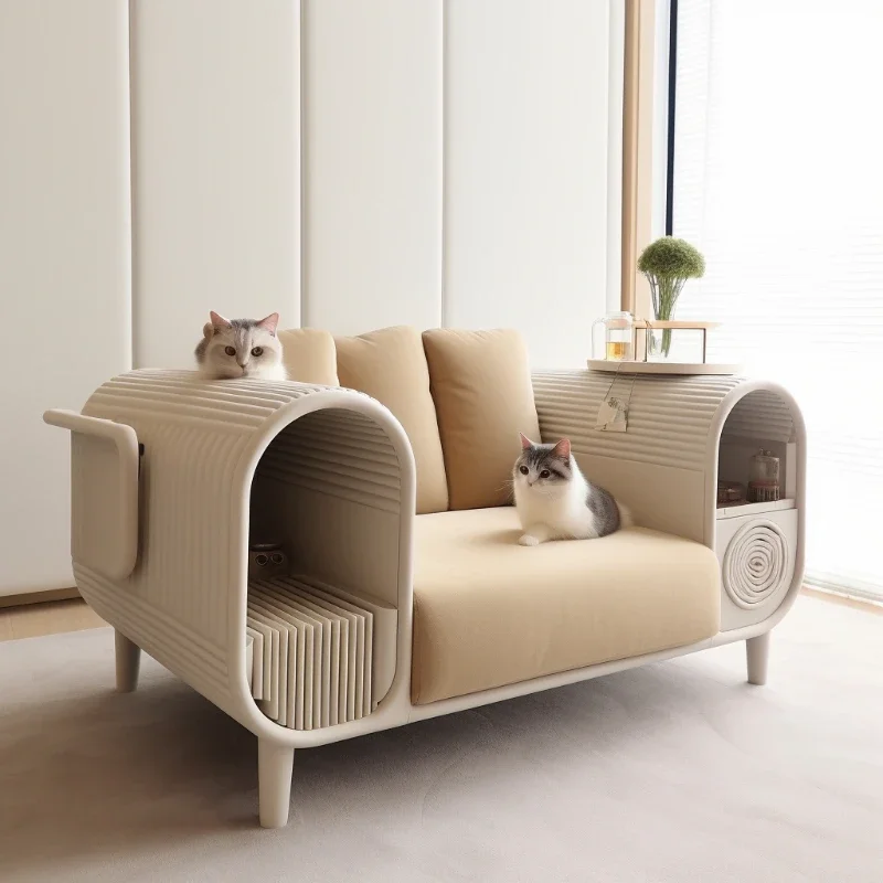 Kennel sofa integrated four seasons easy to clean thermal cushion people and cats coexist cat kennel sofa