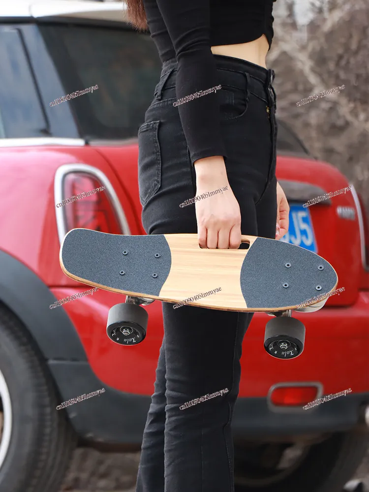 Mini Land Surfboard, Skateboard, Small Fish Board, Portable, Pedal-free Ground Transportation, Street Brushing, Beginner