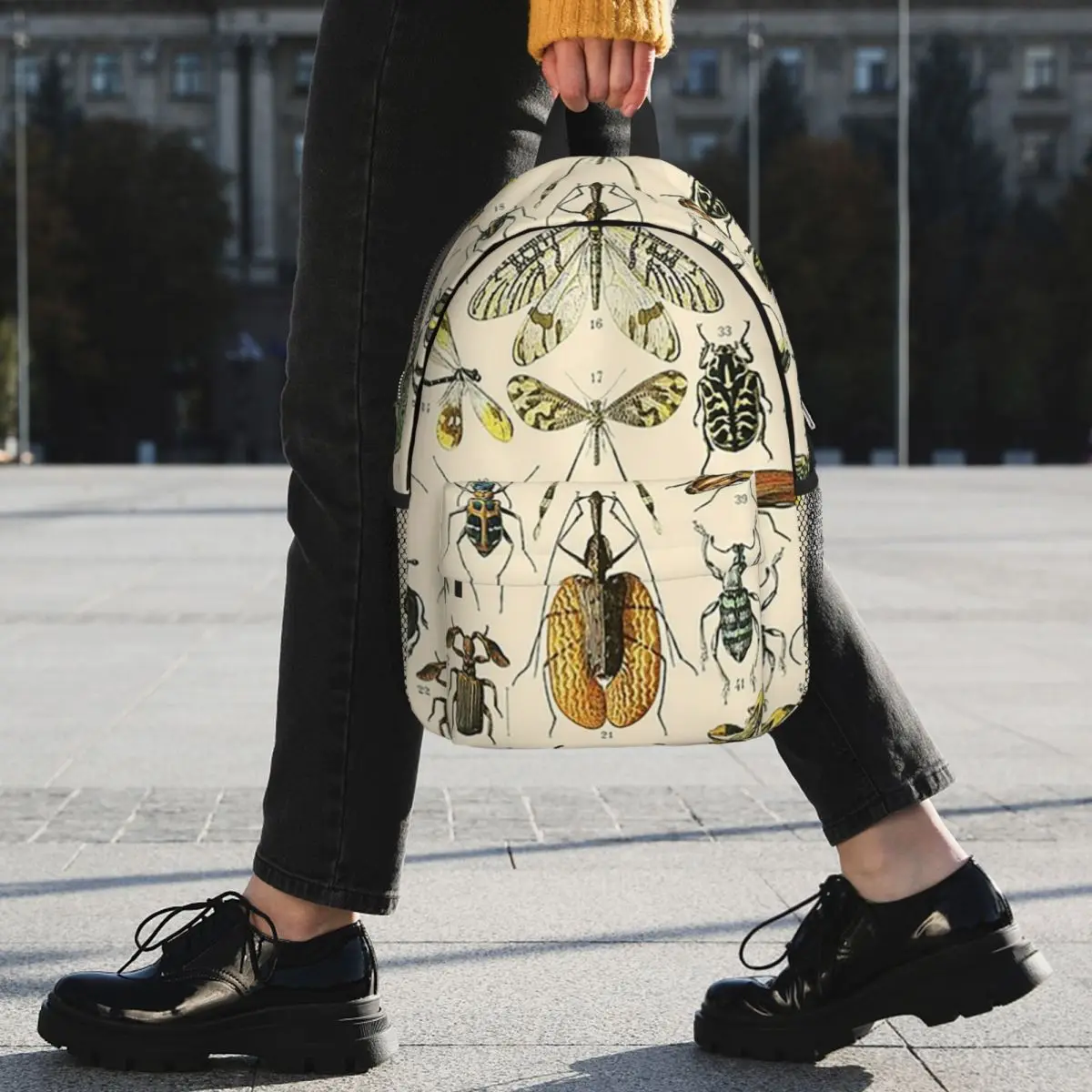 Vintage Insect Entomology Themed Backpack Student BookBag Children School Bag Laptop Shoulder Bags for Men Women