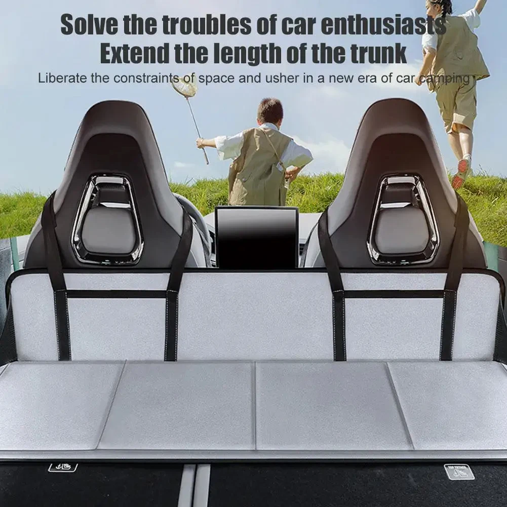 حامي رأس سرير سيارة دفع رباعي في السيارة طي فرش نوم خلفي السيارة لوح تمديد صندوق مرتبة تخييم نوم - 2