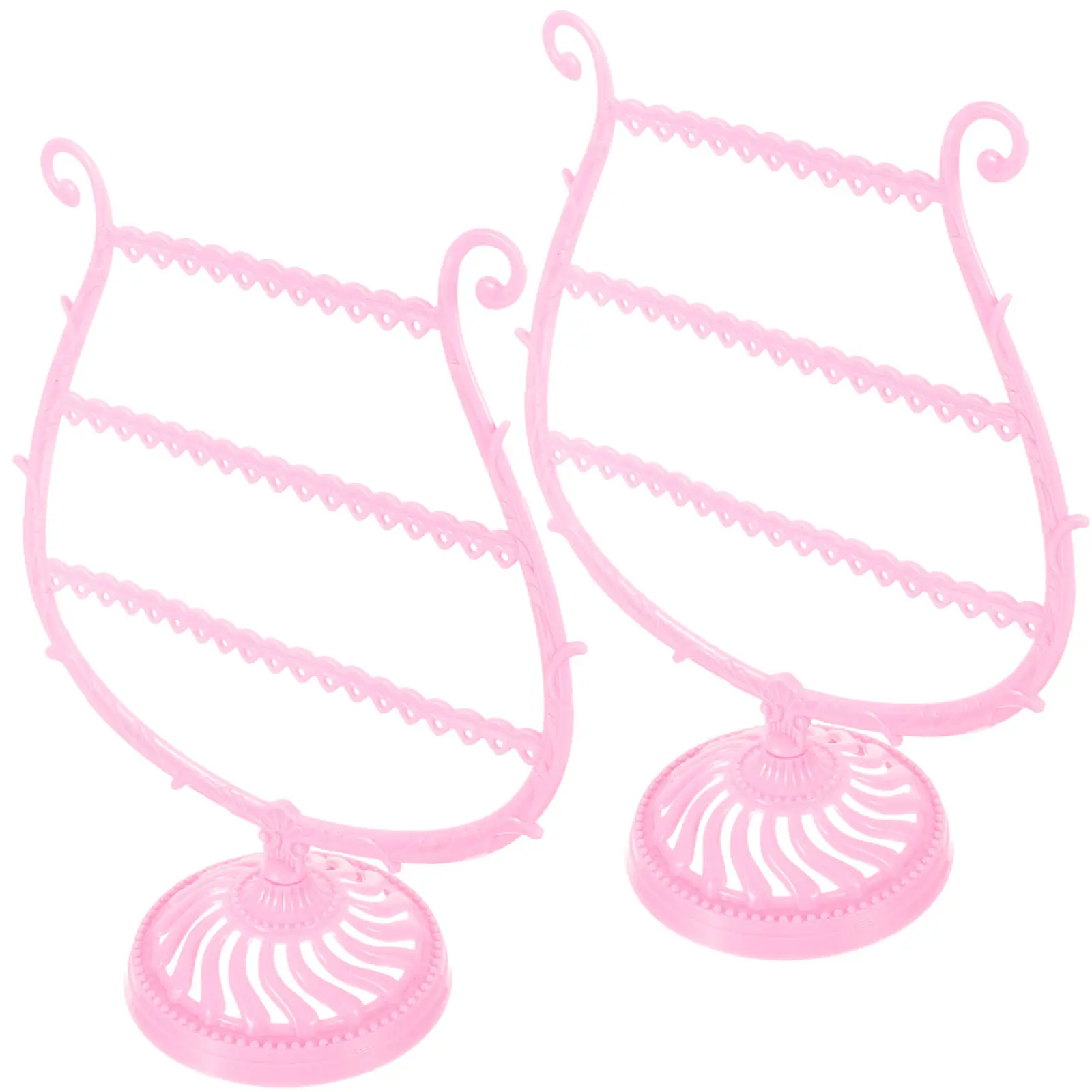 

Набор из 2 подставок для украшений: органайзер для серег в форме винной бокалы, держатель для висячих серег и пусет, декоративный элемент для хранения на туалетном столике