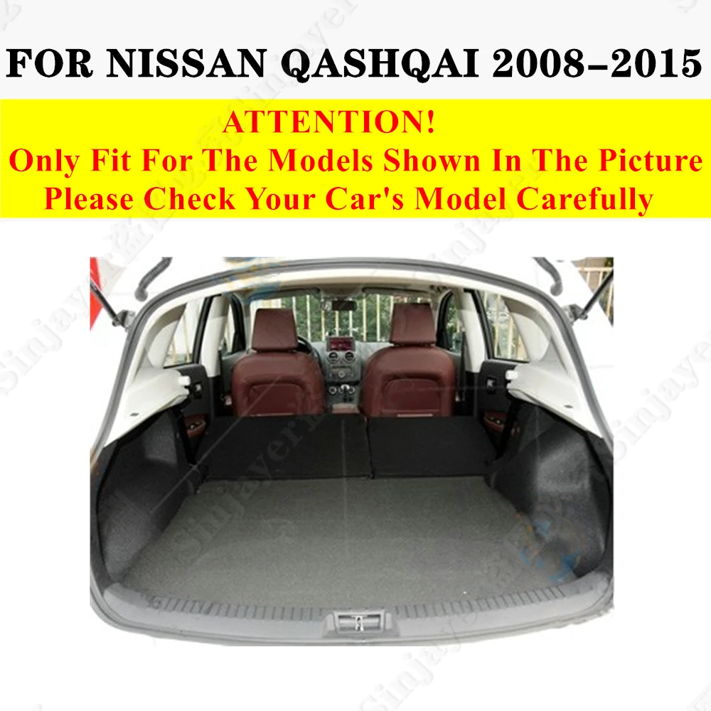 High Side Car trunk mat for Nissan Qashqai 2015 2014-2008 XPE Rear Cargo Protect Cover Liner Tail Boot Tray luggage Pad Carpet