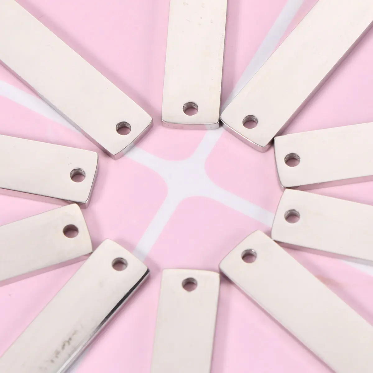 

10Pcs Metal Pendants Double Hole Connector DIY Jewelry Accessories Stainless Steel Shiny Decor for Necklace Bracelet Earring