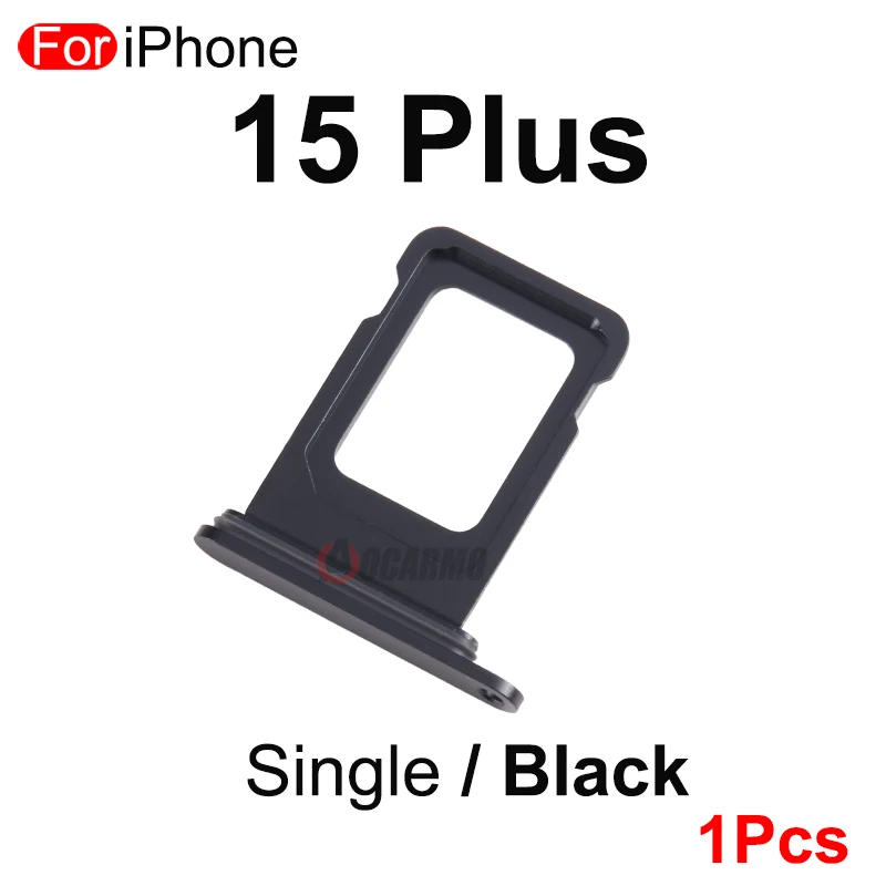 1Pcs/Lot For iPhone 15 Plus 15P SIM Card Slot Tray Holder Drawer Single Dual Black Green Blue Pink Yellow Replacement Part