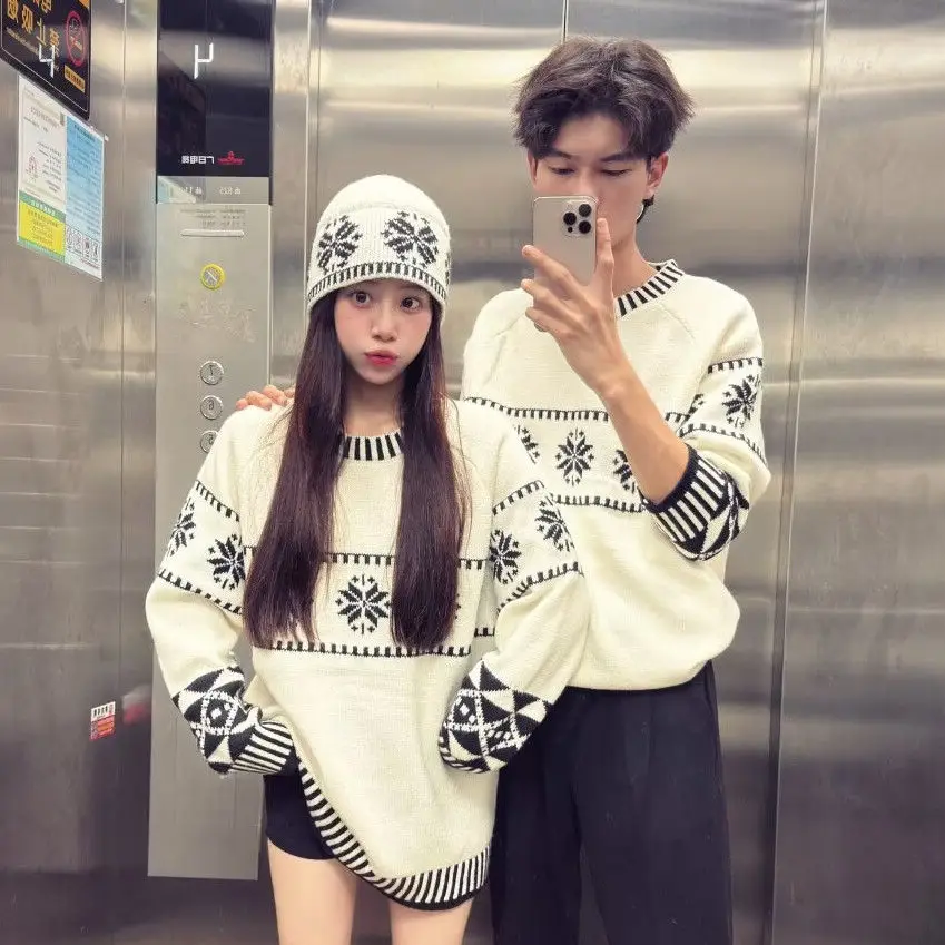 

Чистый акриловый свитер Polar Fce, повседневный цветной свитер с геометрическим рисунком, осень-зима, новый мужской вязаный свитер Sle Lazy Sle