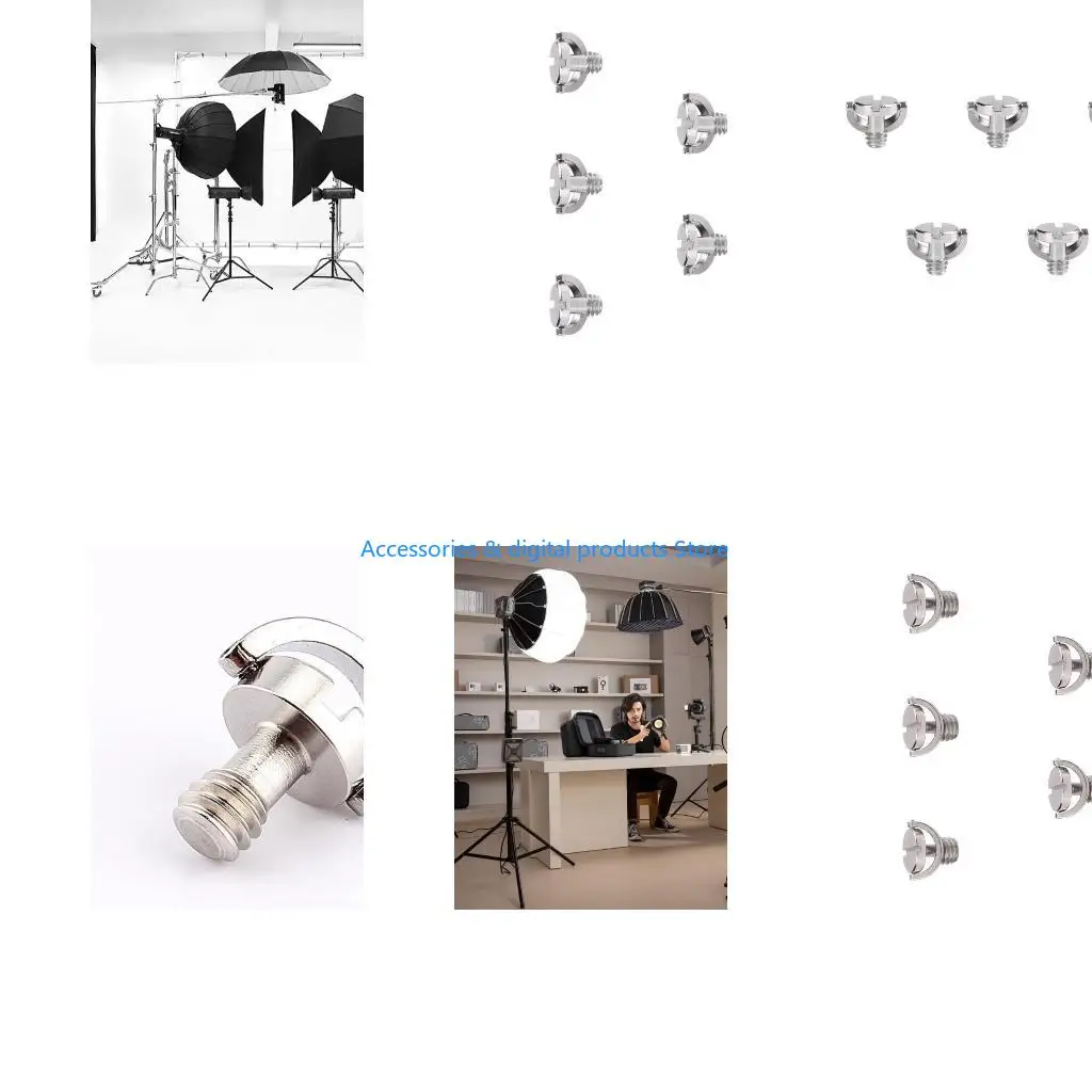 77JD D Shaped Camera Mounting Screw 1/4 Inch 3/8 Inch for Tripod Quick Release Plates