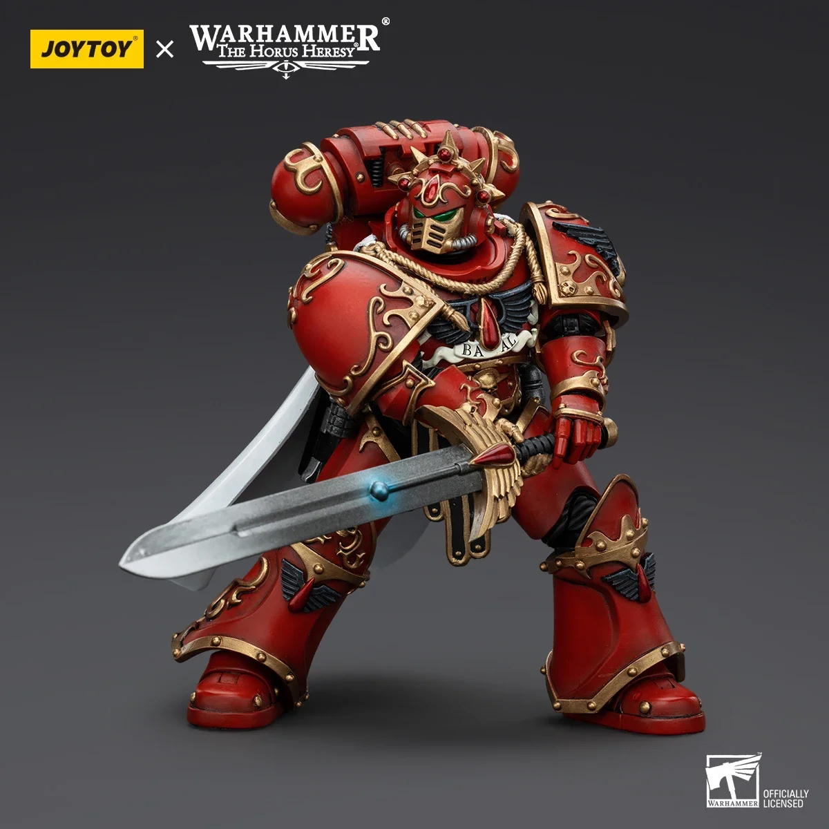 JOYTOY Warhammer 40K 1/18 حورس هيريسي عمل الشكل ملائكة الدم الفيلق الثناء مع المظلة شفرة تمثال أنيمي لعبة مجسمة