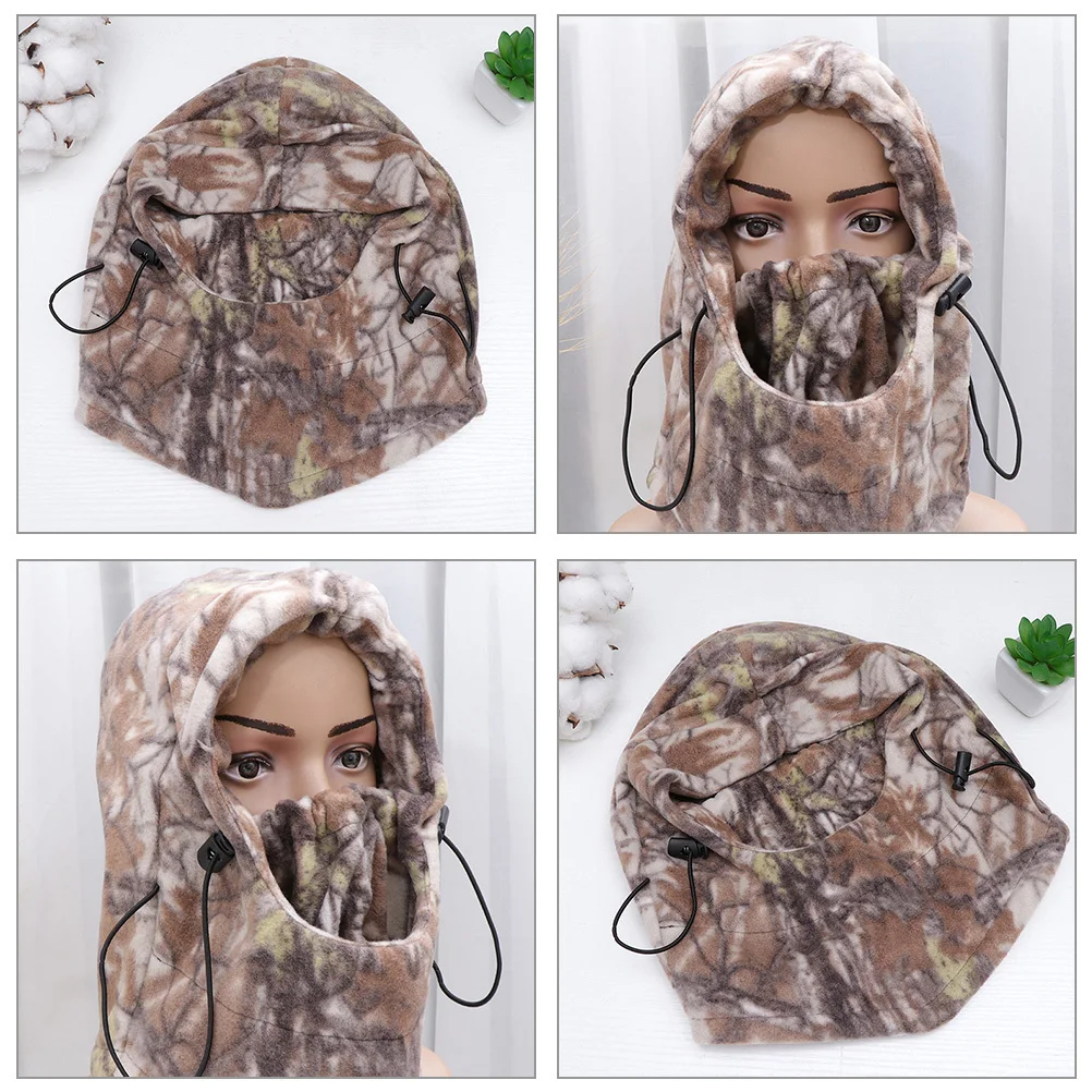 غطاء رأس شتوي للوجه مصنوع من البوليستر السميك الدافئ المقاوم للرياح لركوب الدراجات النارية ومعدات الحماية الرياضية الخارجية #2