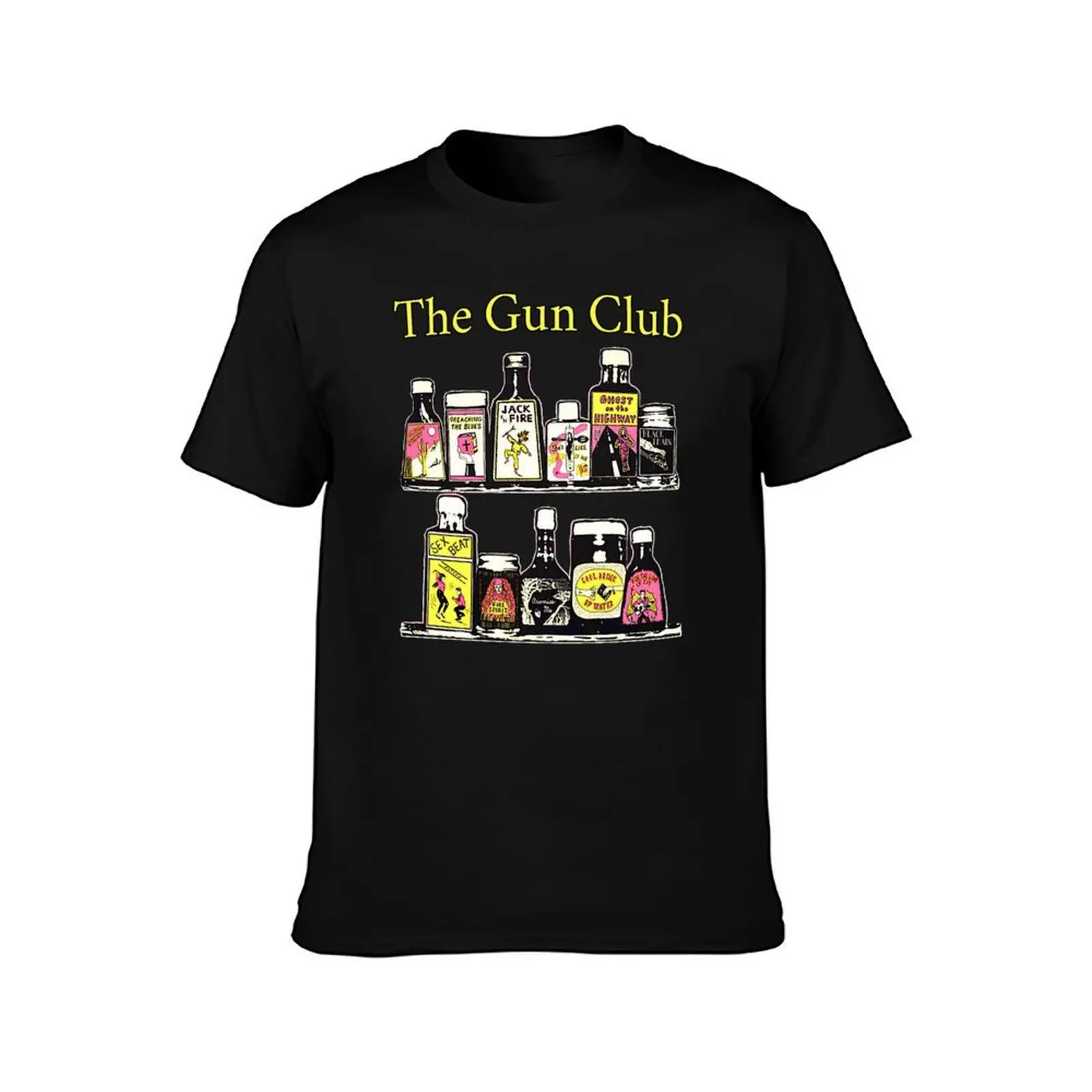 The Gun Club - Fire Of Love T T-Shirt, Summer Casual Cotton Tee, Oversized Streetwear Tops, Vintage Graphic Print, 100% Cotton