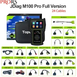 NEW Jdiag M100 Pro Motorcycle Scanner Full Set OBD2 Scanner D87D88 Function Diagnostic Tool For KTM/Honda/Yamaha/Kawasaki etc.