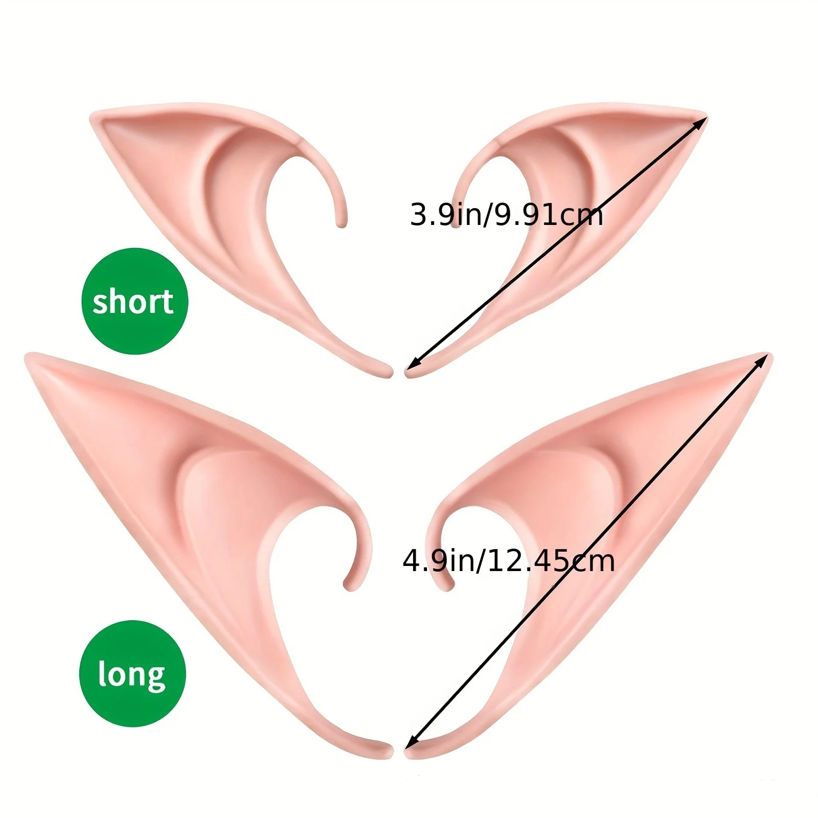 Cosplay Fairy Elf Ears Silicone Angel Elf Ears Anime Costume Elf Ears Decor School Themed Dance Party Props Costumes