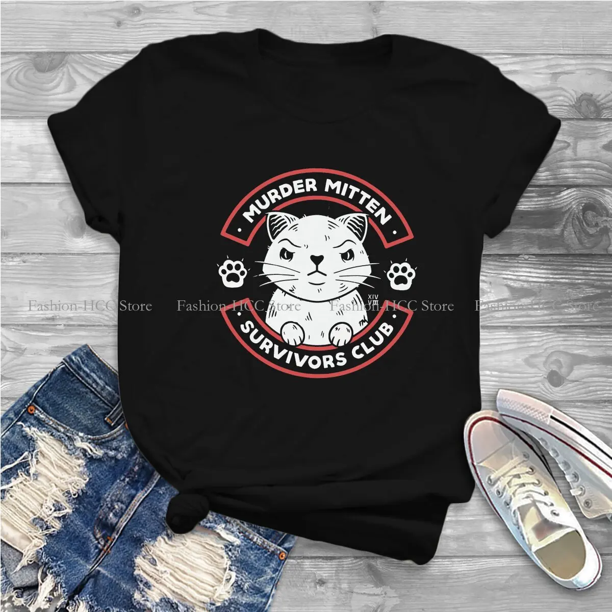 Survivors Club Special Polyester TShirt Murder Mitten Kitten Comfortable Hip Hop Gift Clothes T Shirt Stuff