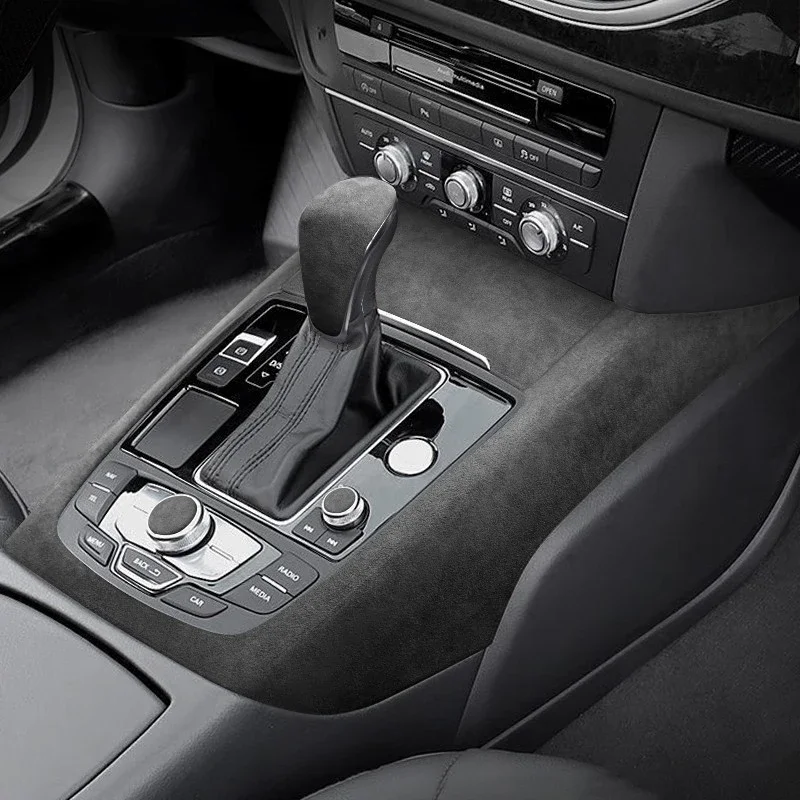 

For LHD Audi A6 C7 2012 2013 2014 2016 2017 2018 Alcantara Overlays Interior Trim Armrest, Gears, Dashboard