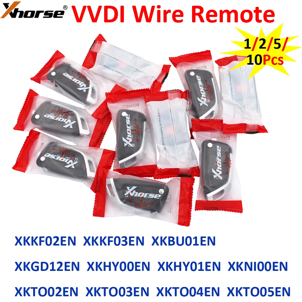 Xhorse VVDI Wire Remote Key XKKF02EN XKKF03EN XKBU01EN XKGD12EN XKHY00EN XKHY01EN XKTO02EN XKTO03EN XKTO04EN XKTO05EN для VVDI2