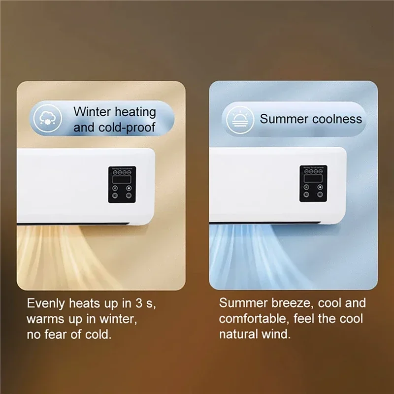 Portable Wall-Mounted Split Air Conditioner Dual-Purpose Heating And Cooling Air Conditioner with Remote Control for Apartment image 4