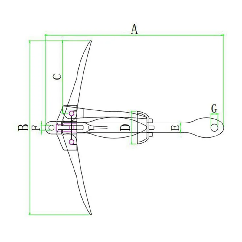 B23B Umbrella Type Folding Anchor In Stainless Steel 316 For Yachts And Boats-Various Weights