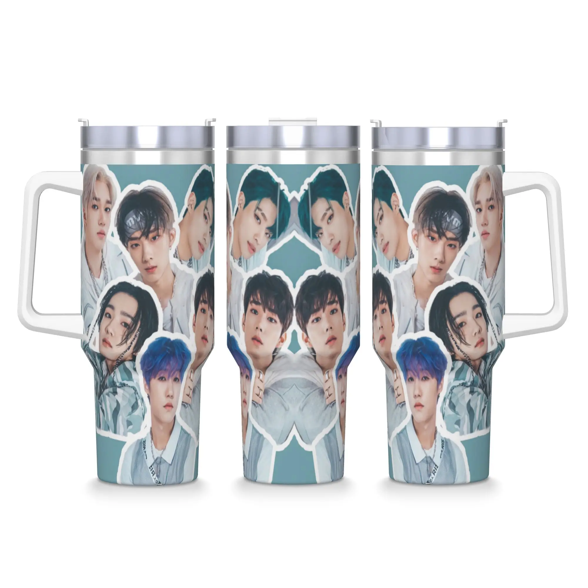 

P1Harmony 2025 DUH Stainless Steel Tumbler Travelist Coffee Mug With Straws and Lid 40oz Car Mugs Hot Drinks Water Bottle