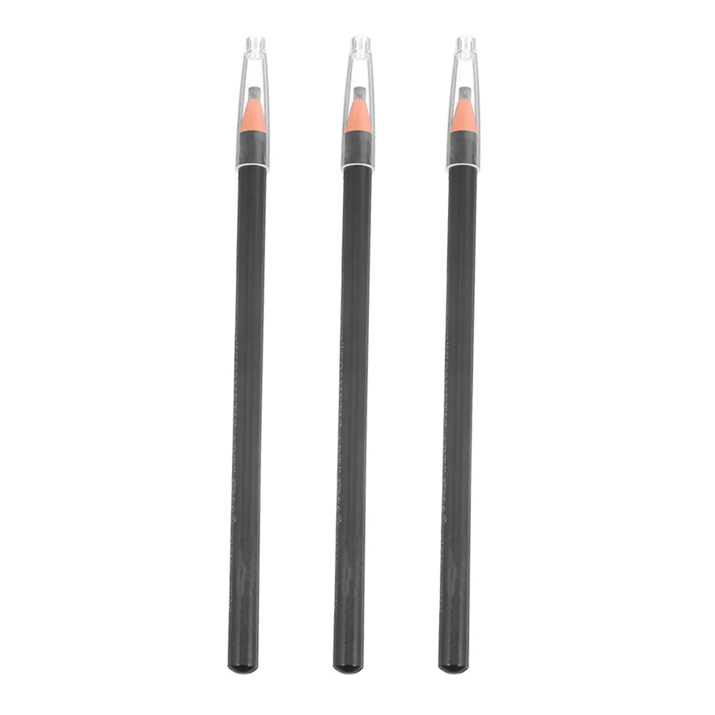 

3 Pcs Waterproof Sweatproof Eyebrow Pen Gray Long Lasting Peel Portable Brow Mapping for Women