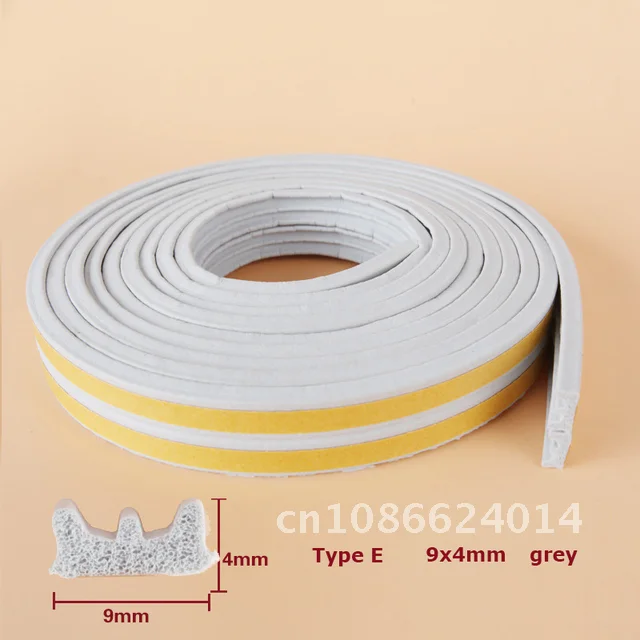 Seal Strip Self-Adhesive E/D/P/I Type Doors Window Gasket Soundproof Rubber Foam Weatherstrip Sound Insulation Collision 5metres