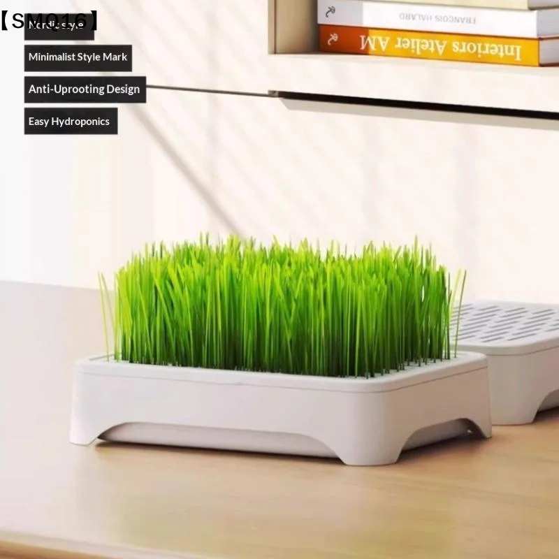 Pet Cat Grass Planting Basin Soilless Culture Wheat Seedling Pot Kitten Grass Hydroponic Device Horticultural Planting Pot【SMQ】