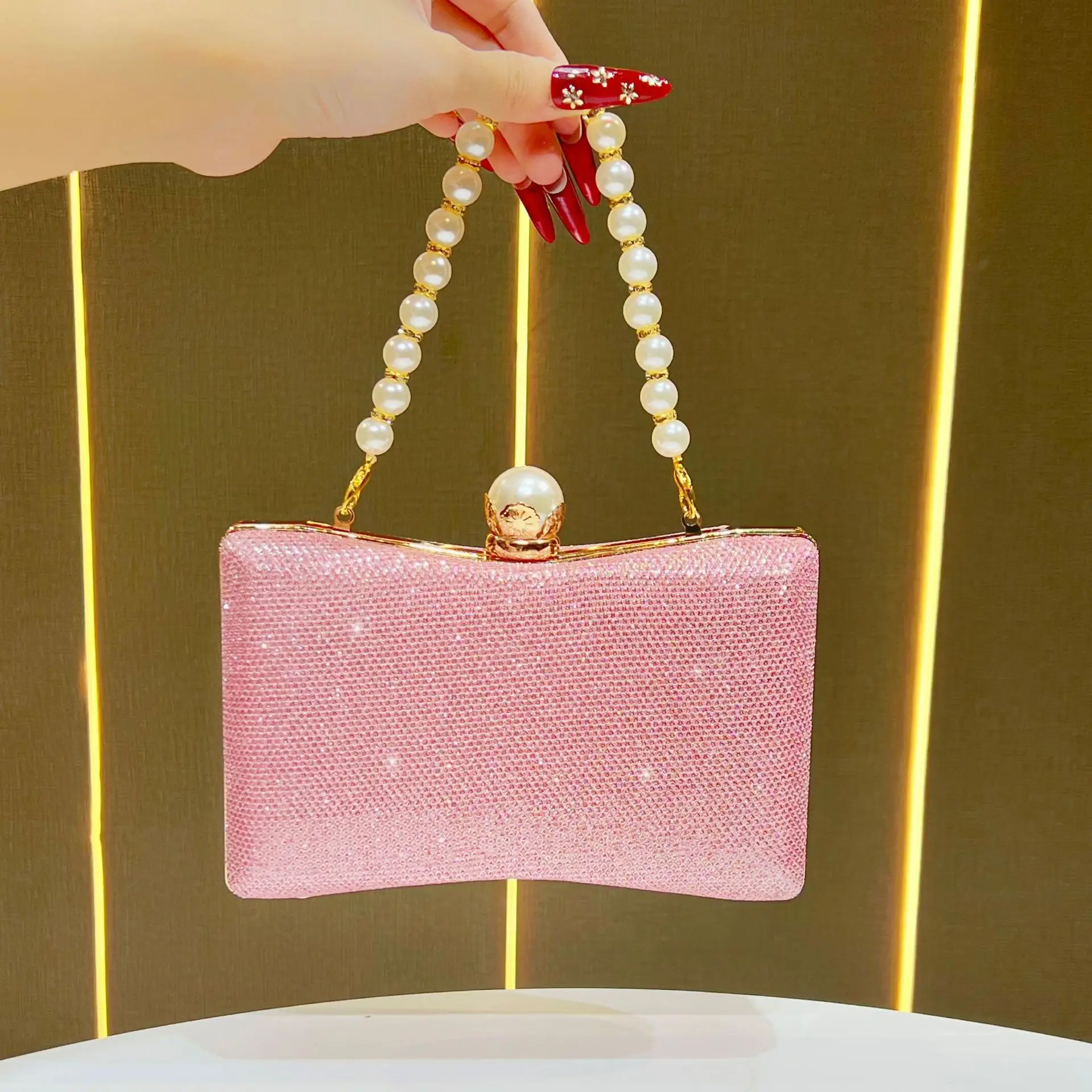 Celebrity Dinner Holding Fashion Clutch Bag Chain Portable Bridal Bridesmaid Dress Bag Cheongsam Bag