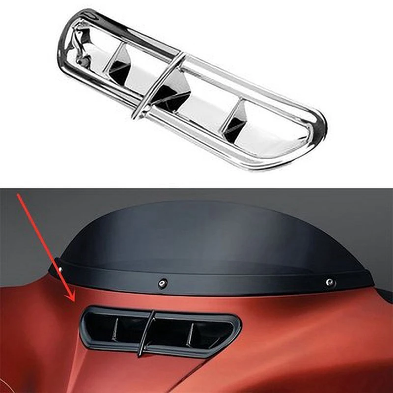 Motorcycle Front Plastic Fairing Vent Accent Cover For Touring Street Glide Trike Glide 2014-2018