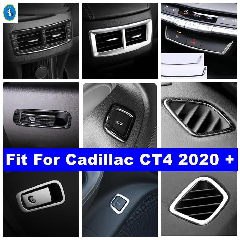 

Car Air AC Outlet Vent / Warning Lights / Glove Storage Box Decor Panel Cover Trim Accessories For Cadillac CT4 2020 2021 2022