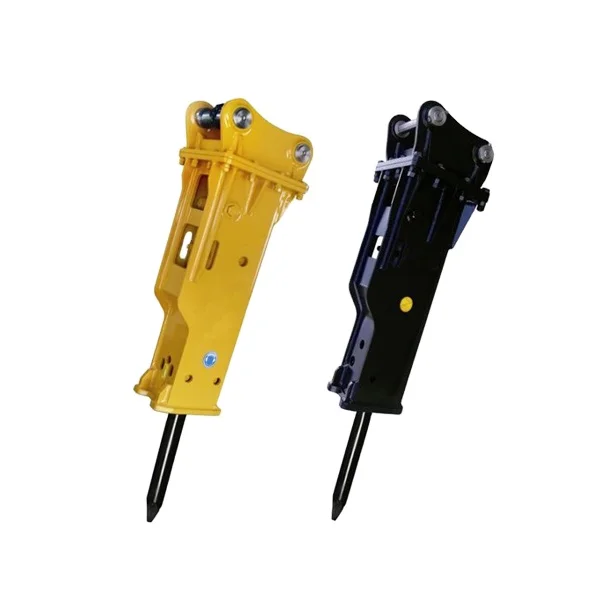 Compact Excavator Hydraulic Breaker Attachment Rock Concrete Demolition Hammer Tool Fits 2-6 Ton Digger Machine