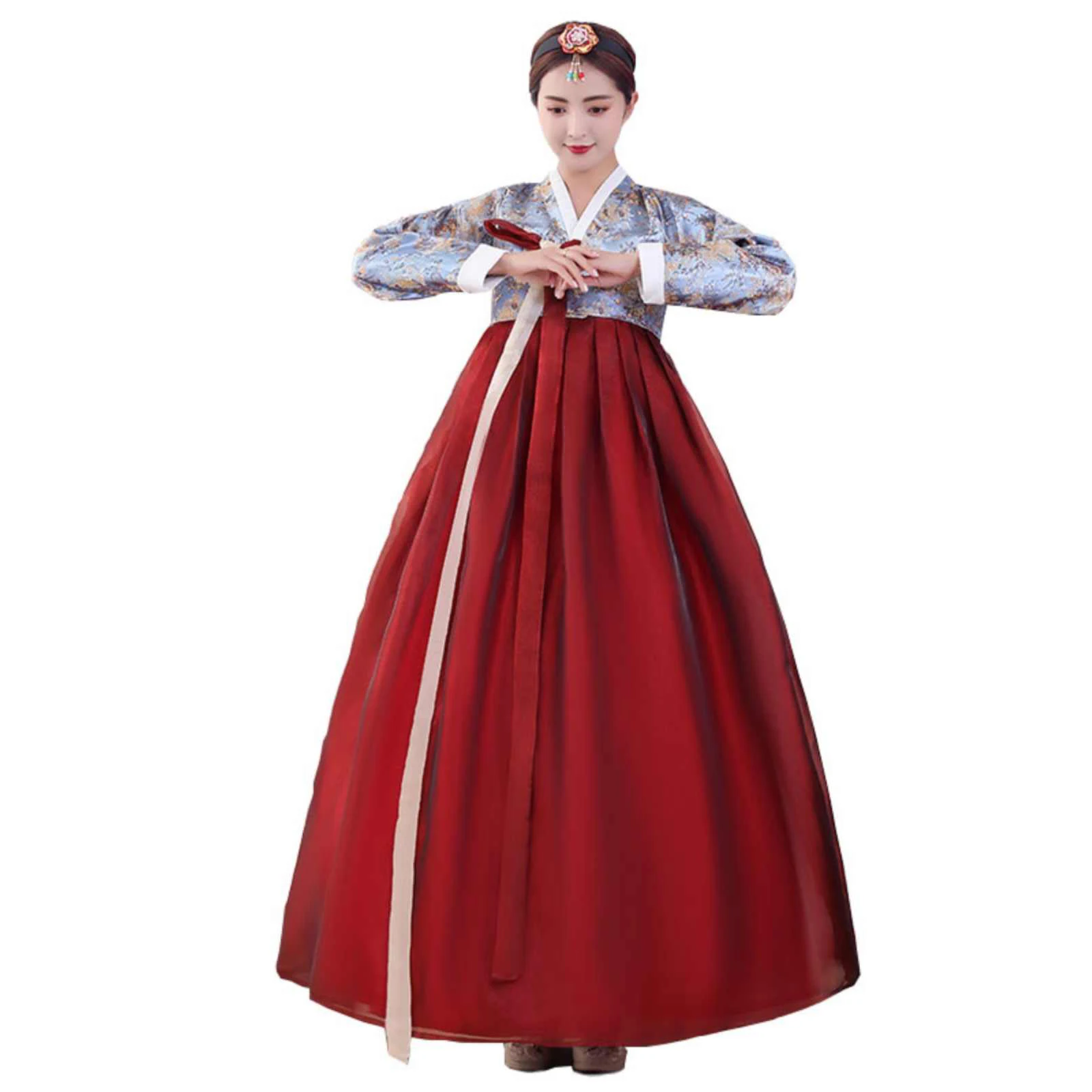 

Korean Hanbok Dress Traditional Asian Nationality Palace Korea costume Women folk stage Dance Performance Clothing