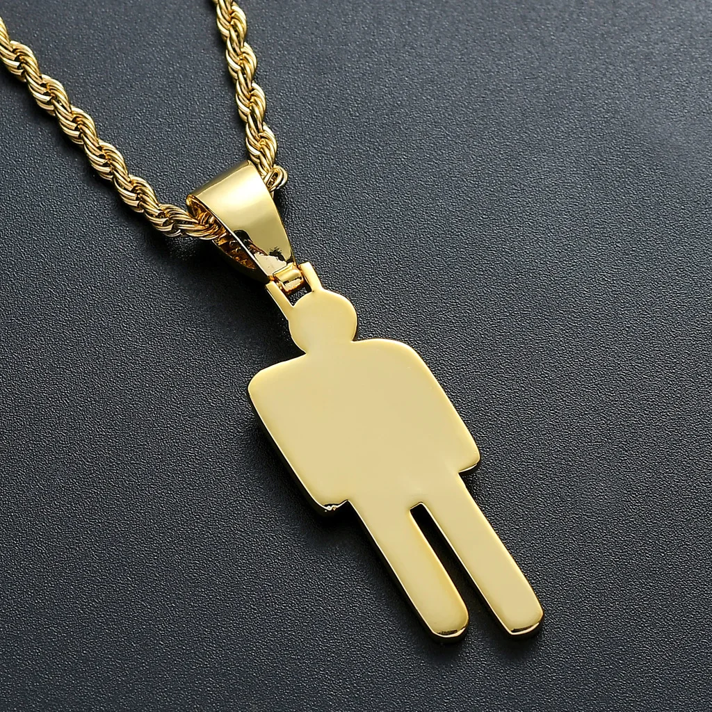 Stylish and Unique Tilted-Head Pendant Necklace Fully Encrusted with Diamonds, Perfect for Trendy Hip-Hop Enthusiasts.
