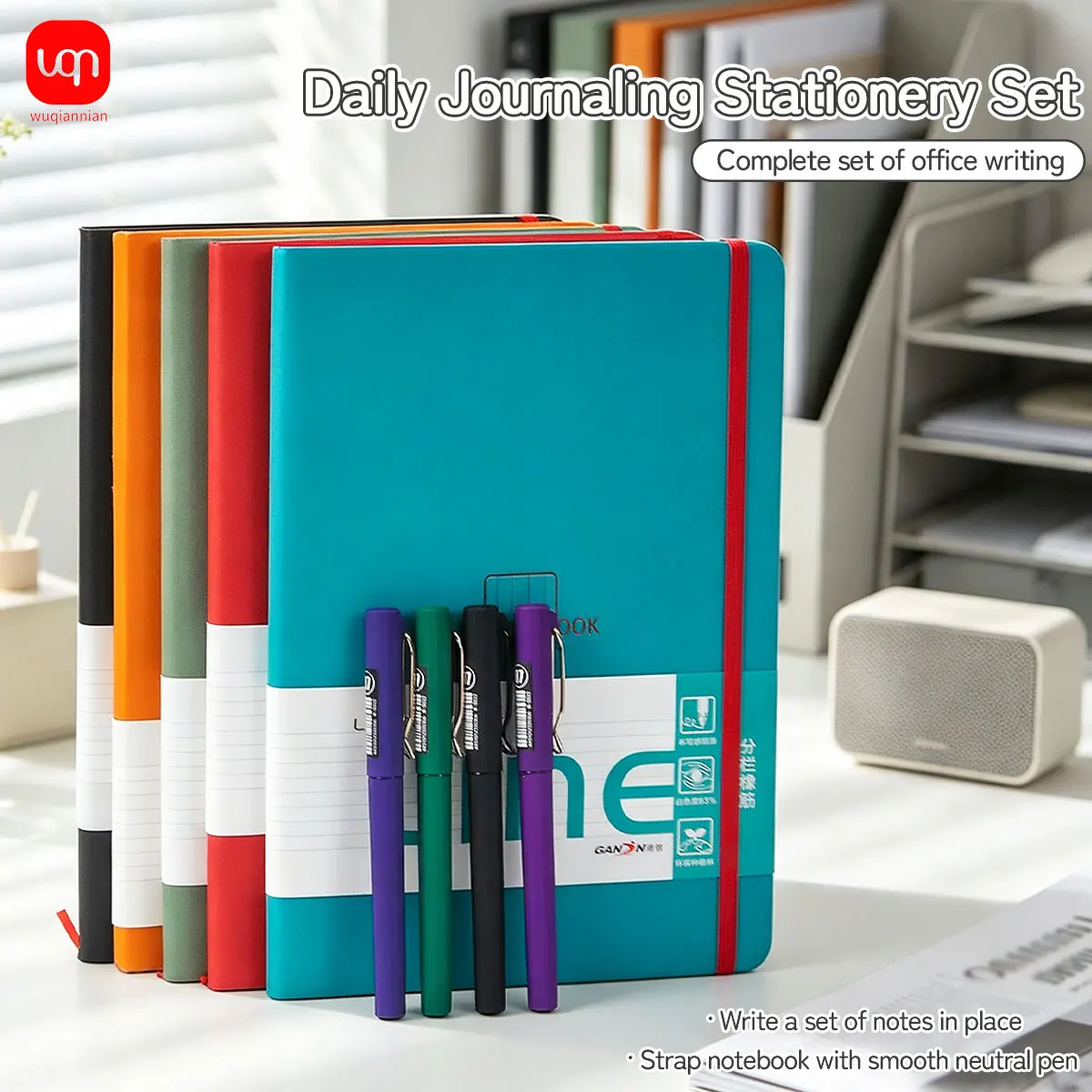 penna-gel-a-quattro-colori-e-quaderno-a-quattro-colori-punta-a-proiettile-da-07-mm-scrittura-fluida-con-inchiostro-nero-verde-viola-blu-cancelleria-scolastica