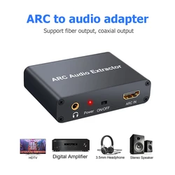 HDMI ARC Audio Extractor DAC Converter Adapter Digital Optical SPDIF Coaxial to Analog 3.5mm L/R Stereo DAC HDMI Audio Converter