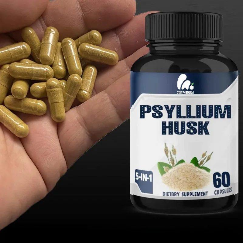 Cápsulas Plantago asiática de alta calidad 2850 mg que contienen fenogreco, cúrcuma y jengibre -60 cápsulas